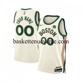 Maillot Basket Boston Celtics Personnalisé Nike 2023-2024 City Edition Blanc Swingman - Homme
